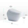 Toto(R) Neorest(R) Nx2 Dual Flush 1.0 Or 0.8 Gpf Toilet With Integrated Bidet Seat And Ewater+(R) And Actilight(R), Cotton White - MS903CUMFX#01