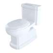 Toto(R) Eco Guinevere(R) Elongated 1.28 Gpf Universal Height Skirted Toilet With Cefiontect(R) And Softclose Seat, Cotton White - MS974224CEFG#01