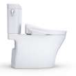 Toto(R) Washlet(R)+ Aquia Iv(R) Cube Two-Piece Elongated Dual Flush 1.28 And 0.9 Gpf Toilet With S2 Bidet Seat, Cotton White - MW4363346CEMFGN#01