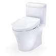 Toto(R) Washlet(R)+ Aquia Iv(R) Cube Two-Piece Elongated Dual Flush 1.28 And 0.9 Gpf Toilet With S2 Bidet Seat, Cotton White - MW4363346CEMFGN#01