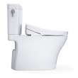 Toto(R) Washlet(R)+ Aquia Iv(R) Cube Two-Piece Elongated Dual Flush 1.28 And 0.9 Gpf Toilet With S5 Bidet Seat, Cotton White - MW4363446CEMFGN#01
