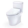 Toto(R) Washlet(R)+ Aquia Iv(R) Cube Two-Piece Elongated Dual Flush 1.28 And 0.9 Gpf Toilet With S5 Bidet Seat, Cotton White - MW4363446CEMFGN#01