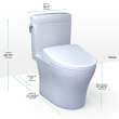 Toto(R) Washlet(R)+ Aquia Iv(R) Cube Two-Piece Elongated Dual Flush 1.28 And 0.9 Gpf Toilet With Auto Flush S7 Contemporary Bidet Seat, Cotton White - MW4364726CEMFGNA#01