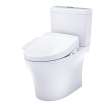 Toto(R) Washlet(R)+ Aquia(R) Iv Two-Piece Elongated Universal Height Dual Flush 1.28 And 0.9 Gpf Toilet And Washlet S2 Bidet Seat, Cotton White - MW4463346CEMFGN#01