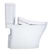 Toto(R) Washlet+(R) Aquia Iv Two-Piece Elongated Dual Flush 1.28 And 0.9 Gpf Toilet And Washlet S5 Bidet Seat, Cotton White - MW4463446CEMGN#01