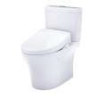 Toto(R) Washlet+(R) Aquia Iv Two-Piece Elongated Dual Flush 1.28 And 0.9 Gpf Toilet And Washlet S5 Bidet Seat, Cotton White - MW4463446CEMGN#01