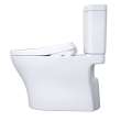 Toto(R) Washlet(R)+ Aquia(R) Iv Two-Piece Elongated Dual Flush 1.28 And 0.9 Gpf Toilet With Auto Flush S7 Contemporary Bidet Seat, Cotton White - MW4464726CEMFGNA#01