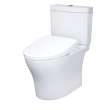Toto(R) Washlet(R)+ Aquia Iv Two-Piece Elongated Dual Flush 1.28 And 0.9 Gpf Toilet And Contemporary Washlet S7 Contemporary Bidet Seat, Cotton White - MW4464726CEMGN#01