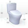 Toto(R) Washlet(R)+ Aquia(R) Iv Two-Piece Elongated Dual Flush 1.28 And 0.9 Gpf Toilet With Auto Flush S7A Contemporary Bidet Seat, Cotton White - MW4464736CEMFGNA#01