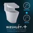 Toto(R) Washlet(R)+ Aquia(R) Iv Two-Piece Elongated Dual Flush 1.28 And 0.9 Gpf Toilet With Auto Flush S7A Contemporary Bidet Seat, Cotton White - MW4464736CEMFGNA#01