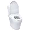 Toto(R) Washlet(R)+ Aquia Iv Two-Piece Elongated Dual Flush 1.28 And 0.9 Gpf Toilet And With Auto Flush S7A Contemporary Bidet Seat, Cotton White - MW4464736CEMGNA#01