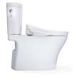 Toto(R) Washlet(R)+ Aquia Iv(R) Arc Two-Piece Elongated Dual Flush 1.28 And 0.9 Gpf Toilet With S2 Bidet Seat, Cotton White - MW4483346CEMFGN#01