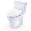 Toto(R) Washlet(R)+ Aquia Iv(R) Arc Two-Piece Elongated Dual Flush 1.28 And 0.9 Gpf Toilet With S5 Bidet Seat, Cotton White - MW4483446CEMFGN#01