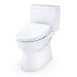 Toto(R) Glaston(Tm) Washlet(R)+ S5 Two-Piece Elongated 1.0 Gpf Universal Height Toilet With Cefiontect(R), Cotton White - MW4723446CUFG#01