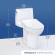 Toto(R) Ultramax(R) Washlet(R)+ S7 One-Piece Elongated 1.28 Gpf Universal Height Toilet With Cefiontect(R), Cotton White - MW6084726CEFG#01