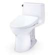 Toto(R) Ultramax(R) Washlet(R)+ S7A One-Piece Elongated 1.28 Gpf Universal Height Toilet With Cefiontect(R), Cotton White - MW6084736CEFG#01