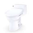 Toto(R) Ultramax(R) Low Profile Washlet(R)+ S2 One-Piece Elongated 1.28 Gpf Universal Height Toilet With Cefiontect(R), Cotton White - MW6183346CEFG#01