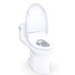 Toto(R) Ultramax(R) Low Profile Washlet(R)+ S5 One-Piece Elongated 1.28 Gpf Universal Height Toilet With Cefiontect(R), Cotton White - MW6183446CEFG#01