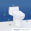 Toto(R) Ultramax(R) Low Profile Washlet(R)+ S7A One-Piece Elongated 1.28 Gpf Universal Height Toilet With Cefiontect(R), Cotton White - MW6184736CEFG#01