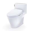 Toto(R) Washlet(R)+ Nexus(R) One-Piece Elongated 1.28 Gpf Toilet And Washlet S5 Bidet Seat, Cotton White - MW6423446CEFG#01