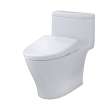 Toto(R) Washlet(R)+ Nexus(R) One-Piece Elongated 1.28 Gpf Toilet With Auto Flush S7 Contemporary Bidet Seat, Cotton White - MW6424726CEFGA#01