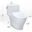 Toto(R) Washlet(R)+ Nexus(R) One-Piece Elongated 1.28 Gpf Toilet With S7A Contemporary Bidet Seat, Cotton White - MW6424736CEFG#01