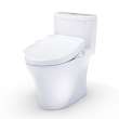 Toto(R) Washlet(R)+ Aquia(R) Iv One-Piece Elongated Dual Flush 1.28 And 0.9 Gpf Toilet And Washlet S2 Bidet Seat, Cotton White - MW6463346CEMFGN#01