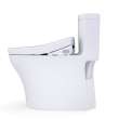 Toto(R) Washlet(R)+ Aquia(R) Iv One-Piece Elongated Dual Flush 1.28 And 0.9 Gpf Toilet And Washlet S5 Bidet Seat, Cotton White- MW6463446CEMFGN#01
