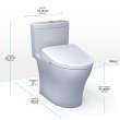 Toto(R) Washlet(R)+ Aquia(R) Iv One-Piece Elongated Dual Flush 1.28 And 0.9 Gpf Toilet With S7 Contemporary Electric Bidet Seat, Cotton White - MW6464726CEMFGN#01