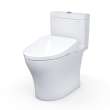 Toto(R) Washlet(R)+ Aquia(R) Iv One-Piece Elongated Dual Flush 1.28 And 0.9 Gpf Toilet With S7A Contemporary Electric Bidet Seat, Cotton White - MW6464736CEMFGN#01