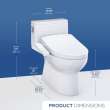 Toto(R) Redington(Tm) Washlet(R)+ S2 One-Piece Elongated 1.28 Gpf Universal Height Toilet With Cefiontect(R), Cotton White - MW6723346CEFG#01