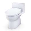 Toto(R) Redington(Tm) Washlet(R)+ S2 One-Piece Elongated 1.28 Gpf Universal Height Toilet With Cefiontect(R), Cotton White - MW6723346CEFG#01