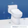Toto(R) Redington(Tm) 1G(R) Washlet(R)+ S5 One-Piece Elongated 1.0 Gpf Universal Height Toilet With Cefiontect(R), Cotton White - MW6723446CUFG#01