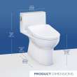Toto(R) Redington(Tm) Washlet(R)+ S7 One-Piece Elongated 1.28 Gpf Universal Height Toilet With Cefiontect(R), Cotton White - MW6724726CEFG#01