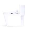 Toto(R) Aurora(Tm) Washlet(R)+ S2 One-Piece Elongated 1.28 Gpf Universal Height Toilet With Cefiontect(R), Cotton White - MW6863346CEFG#01