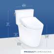 Toto(R) Aurora(Tm) 1G(R) Washlet(R)+ S5 One-Piece Elongated 1.0 Gpf Universal Height Toilet With Cefiontect(R), Cotton White - MW6863446CUFG#01