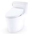 Toto(R) Aurora(Tm) 1G(R) Washlet(R)+ S5 One-Piece Elongated 1.0 Gpf Universal Height Toilet With Cefiontect(R), Cotton White - MW6863446CUFG#01