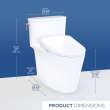 Toto(R) Aurora(Tm) Washlet(R)+ S7 One-Piece Elongated 1.28 Gpf Universal Height Toilet With Cefiontect(R), Cotton White - MW6864726CEFG#01