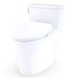 Toto(R) Aurora(Tm) 1G(R) Washlet(R)+ S7 One-Piece Elongated 1.0 Gpf Universal Height Toilet With Cefiontect(R), Cotton White - MW6864726CUFG#01