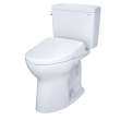 Toto(R) Drake(R) Washlet(R)+ Two-Piece Elongated 1.6 Gpf Tornado Flush(R) Toilet And S7 Contemporary Bidet Seat With Auto Flush, Cotton White - MW7764726CSGA#01