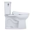 Toto(R) Drake(R) Transitional Washlet(R)+ Two-Piece Elongated 1.28 Gpf Universal Height Tornado Flush(R) Toilet With S7 Contemporary Bidet Seat, Cotton White - MW7864726CEFG.10#01