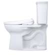 Toto(R) Drake(R) Transitional Washlet(R)+ Two-Piece Elongated 1.28 Gpf Universal Height Tornado Flush(R) Toilet And S7A Contemporary Bidet Seat With Auto Flush, Cotton White - MW7864736CEFGA#01