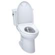 Toto(R) Drake(R) Transitional Washlet(R)+ Two-Piece Elongated 1.28 Gpf Universal Height Tornado Flush(R) Toilet And S7A Contemporary Bidet Seat With Auto Flush, Cotton White - MW7864736CEFGA.10#01