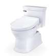 Toto(R) Washlet(R)+ Soirée(R) Elongated 1.28 Gpf Universal Height Toilet With S2 Bidet Seat, Cotton White - MW9643346CEFG#01