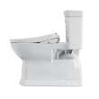 Toto(R) Washlet(R)+ Soirée(R) Elongated 1.28 Gpf Universal Height Toilet With Auto Flush S7 Bidet Seat, Contemporary Lid, Cotton White - MW9644726CEFGA#01