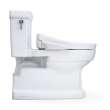 Toto(R) Washlet(R)+ Eco Guinevere(R) Elongated 1.28 Gpf Universal Height Toilet With S2 Bidet Seat, Cotton White - MW9743346CEFG#01