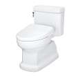 Toto(R) Washlet(R)+ Eco Guinevere(R) Elongated 1.28 Gpf Universal Height Toilet With S7 Classic Bidet Seat, Cotton White - MW9744724CEFG#01