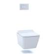 Toto(R) Softclose(R) Slim Square Seat And Lid For Sp Wall-Hung Toilet, Cotton White- SS249R#01