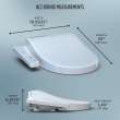 Toto(R) Washlet(R) Kc2 Electronic Bidet Toilet Seat With Heated Seat And Softclose Lid, Round, Cotton White - SW3023#01