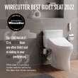 Toto(R) Washlet(R) C5 Electronic Bidet Toilet Seat With Premist And Ewater+ Wand Cleaning, Round, Cotton White - SW3083#01